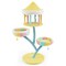 Costway Multi-Layer Cat Tree Cat Tower with Open Condo 2 Removable Perches Dangling Balls